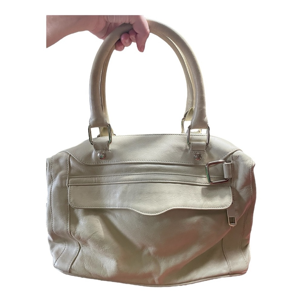 Rebecca Minkoff Cream Satchel with Structured Design